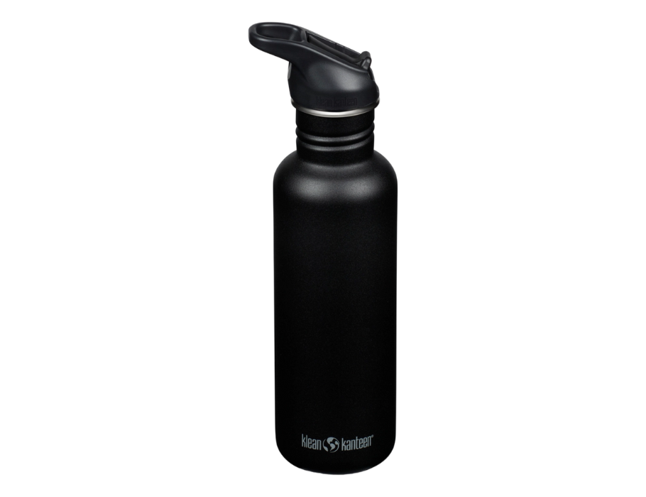 Gourde Klean Kanteen - classique - bouchon sport avec rabat - noir - 800 ml