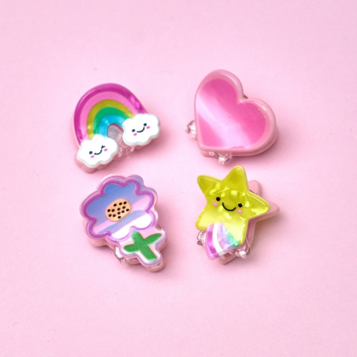 Invisibobble clipstar enfants monde heureux 4pcs.