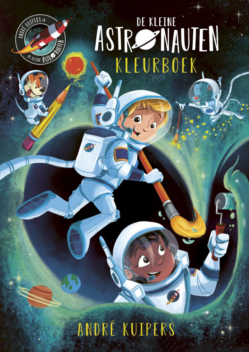Livre de coloriage, astronaute Andre Kuipers