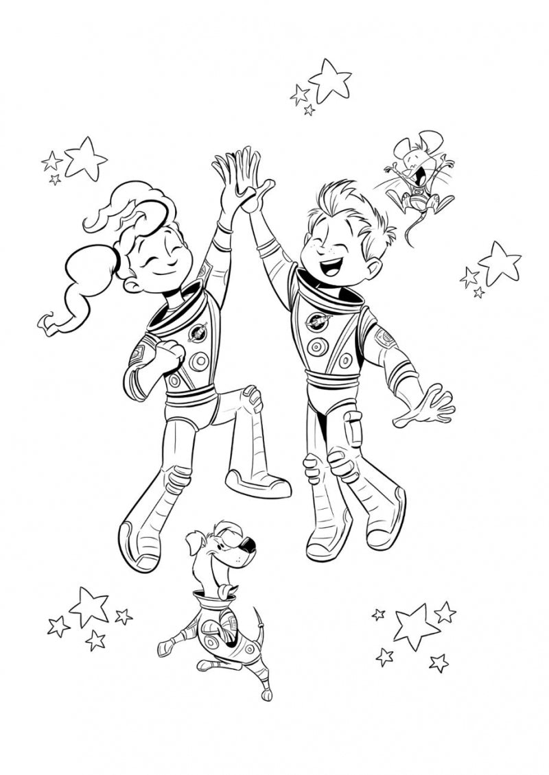 Livre de coloriage, astronaute Andre Kuipers