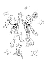 Livre de coloriage, astronaute Andre Kuipers