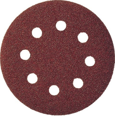 Patin de ponçage Klingspor avec fermeture velcro | verre 5 125 mm grain 80 | pour bois métal corindon | trou numéro 8 | 50 pièces - 89489 - 89489