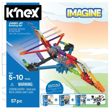 Bot-i Knex imagine le jeu de construction Jumbo Jet, 57 pièces