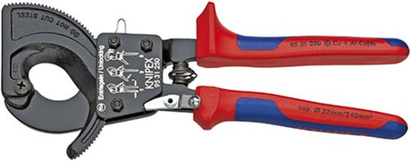 Coupe-câble Knipex (cliquet) max 32mm