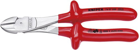Knipex kracht-zijsnijtang verchroomd dompelisolatie, vde-getest 250 mm - 7407250