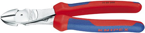 Knipex pince coupante latérale chromée avec poignées multi-composants 200 mm - 7405200