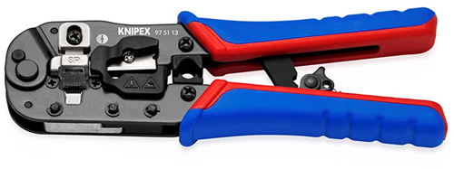 Knipex montagetang | gegolft grijpprofiel | kunststof bekleed | zwart geatramenteerd | lengte 280 mm - 97 51 13 sb