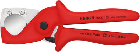 Tuyau Knipex plasticut® 90 20 185 sb | coupe-tube de protection en plastique | avec fibre optique la plus éloignée - 90 20 185 sb