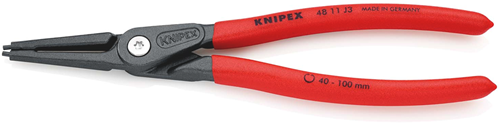 Pince à circlips de précision Knipex pour bagues intérieures dans les alésages | plastifié antidérapant - 48 11 j3