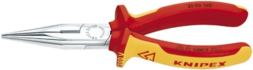 Pince radio droite Knipex avec pince coupante latérale | 160 mm | vde-2506160
