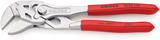 Knipex sleuteltang | 150 mm lengte | tang en schroefsleutel in eén | kunststof bekleed | verchroomd - 86 03 150 sb