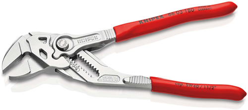 Pince à clé Knipex | longueur 180 mm | pince et clé en un | plastifié | chromé - 86 03 180 sb