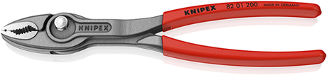 Pince à préhension réglable Knipex twingrip | revêtement plastique antidérapant | noir atramenté | longueur 200 mm | Carte libre-service blister - 82 01 200 sb
