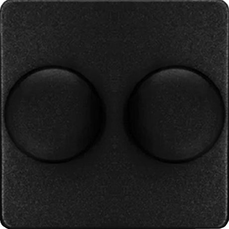 Kopp hk05 plaque de recouvrement noir mat + bouton variateur duo - 4621635