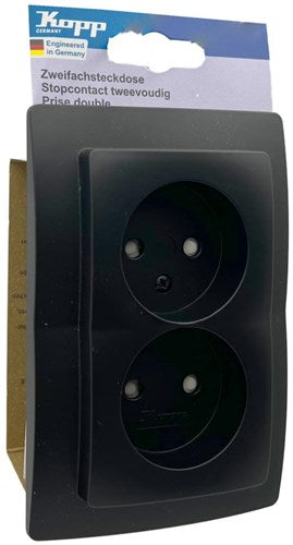Kopp hk05 prise encastrable double noir mat - 4621715