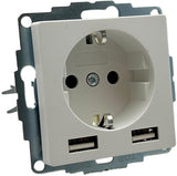 Kopp hk07 prise encastrable blanc pur mat RA avec 2x USB - 4624115