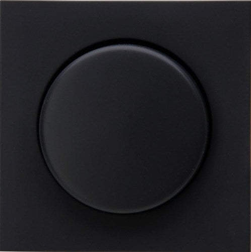 Kopp hk07 plaque de recouvrement noir mat pur + variateur à bouton - 4624530