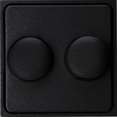 Kopp hk07 plaque de recouvrement noir mat pur + duo bouton variateur - 4624535