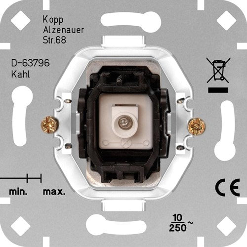 Lampe de contrôle de changement de commutateur intégré Kopp