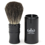 Blaireau Omega 100% blaireau noir brosse de voyage 9cm