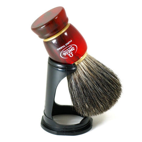 Blaireau Omega 100% résine de blaireau noir manche + standard 10cm