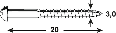 Vis à bois Connex gs-k 3,0x20 20pcs noir - ky3193020