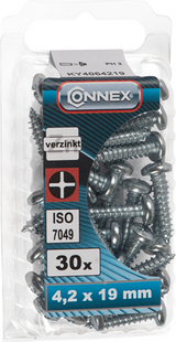 Boîte à vis à tôle Connex 4,2x19 30 pcs vz - ky4064219