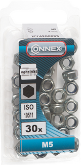 Écrou borg Connex avec bague en nylon M5 30 pièces vz - ky4260005