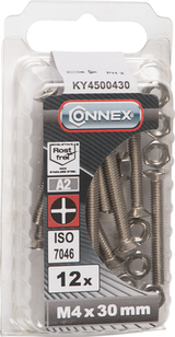 Vis à métal Connex vz-k m4x30 12pcs a2 - ky4500430