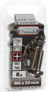 Vis à métal Connex cy-k m6x20 8pcs a2 - ky4510620
