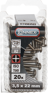 Boîte à vis à tôle Connex 3,5x22 20pcs a2 - ky4563522