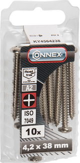 Boîte à vis à tôle Connex 4,2x38 10pcs a2 - ky4564238