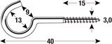Vis à crochet Connex 3.0x40 10pcs wi - ky5140040