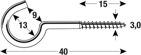 Vis à crochet Connex 3.0x40 10pcs wi - ky5140040