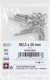 Vis à métal Connex pk m2.5x20 vz ph 20pcs - kyb4012520