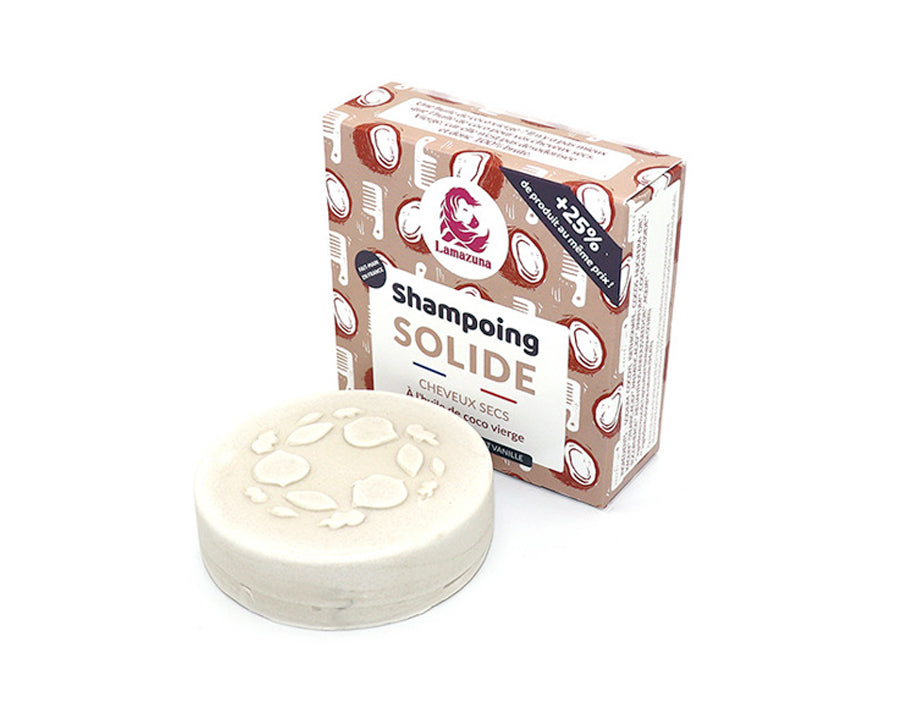 Bloc de shampooing lazazuna cheveux secs de la noix de coco