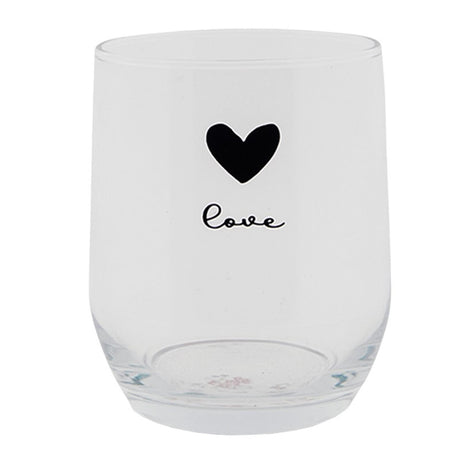 Verre à boire Clayre eef coeur ø8x9cm 300ml