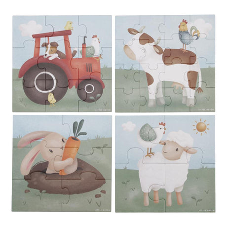 Little Dutch Tiamo Little Farm puzzle 4 en 1 FSC