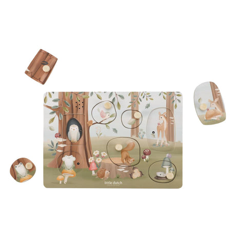 Petits sons hollandais puzzle amis de la forêt en bois