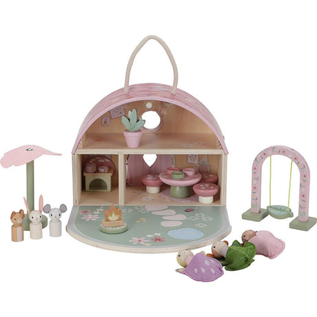 Petite maison de poupée de jardin féerique hollandais 28cm