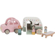 Petite voiture jouet hollandaise avec caravane FSC