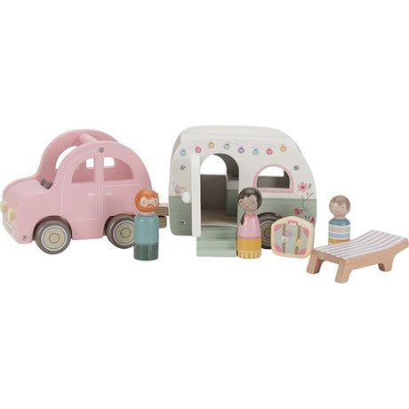 Petite voiture jouet hollandaise avec caravane FSC