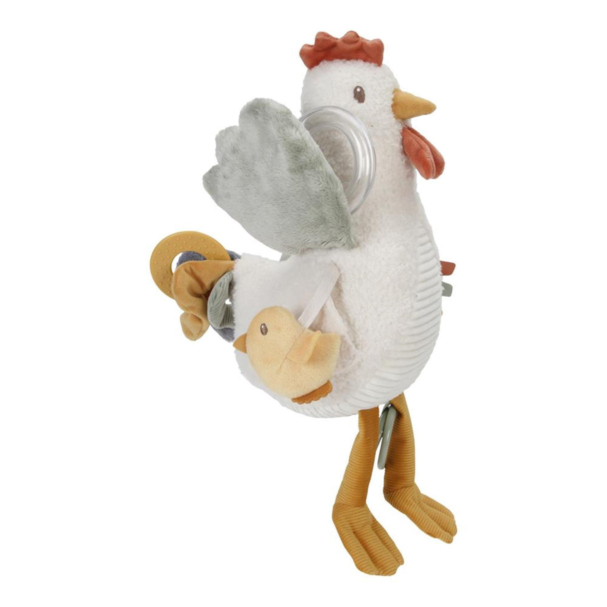 Little Dutch petite activité de ferme peluche poulet 25cm