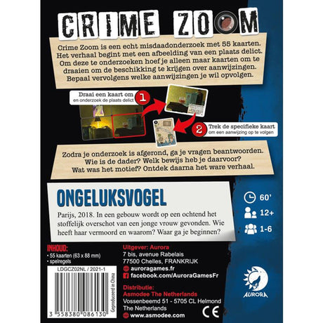 Lucky Duck Games Crime Zoom Case 2 - Oiseau malchanceux de 12 ans 1 à 6 joueurs
