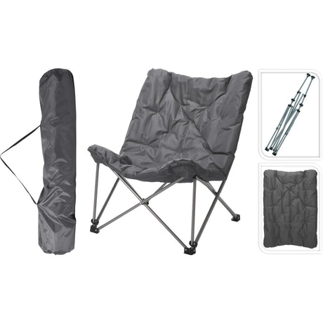 Chaise de camping Redcliffs pliable gris