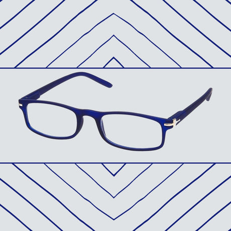 Lunettes de lecture Spectrum bleu mat rectangulaire 2.00
