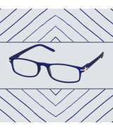 Lunettes de lecture Spectrum bleu mat assorti rectangulaire assorti