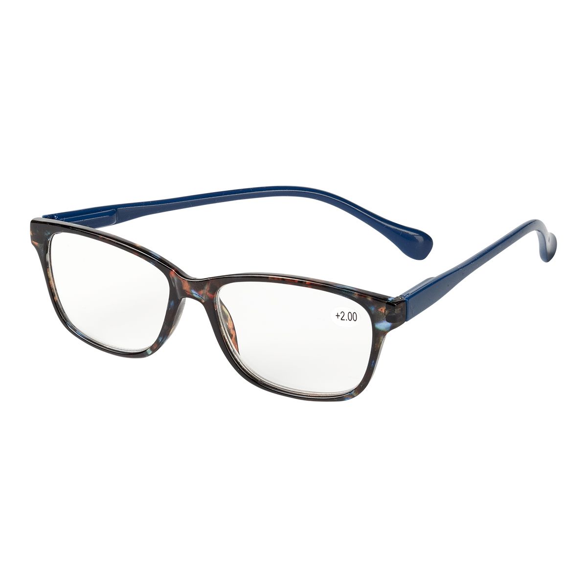 Lunettes de lecture Spectrum marron chiné rectangulaire 1,00