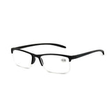 Lunettes de lecture Spectrum noires assorties rectangulaires demi-cerclées