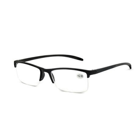 Lunettes de lecture Spectrum noires rectangulaires demi-cerclées 1,50